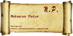 Moharos Petur névjegykártya